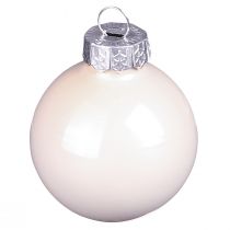gjenstander Juletrekuler glasstrekuler Berry Mix Ø5cm 24 stk Berry rosa beige krem skinnende