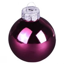 gjenstander Juletrekuler glasstrekuler Berry Mix Ø5cm 24 stk Berry rosa beige krem skinnende