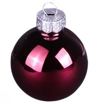 gjenstander Juletrekuler glasstrekuler Berry Mix Ø5cm 24 stk Berry rosa beige krem skinnende