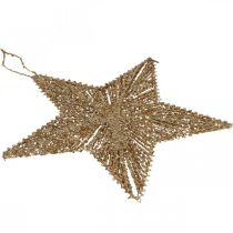 gjenstander Juletrepynt, adventsdekorasjon, stjerneanheng gyllent B20,5 cm 6 stk.