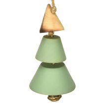 gjenstander Juletrepynt, grantre til oppheng, julegrønn/naturfarget H10cm L24cm 4 stk