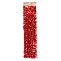 gjenstander Juletrepynt jul, bølget tinsel rød skimrende 50cm