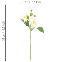 gjenstander Kunstig juleroseblomstbukett, hvit, kunstig julepynt