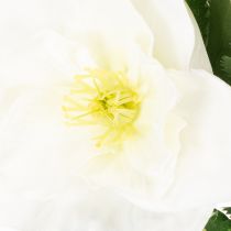 gjenstander Kunstig juleroseblomstbukett, hvit, kunstig julepynt