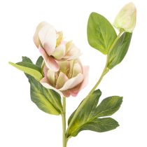 gjenstander Kunstig blomsterdekorasjon med julerose, 30 cm bukett med 4 stk.