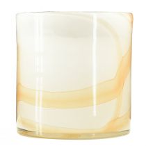 gjenstander Citronella stearinlys duftlys i hvitt glass Ø12cm H12,5cm