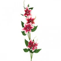 Clematis gren med 5 blomster, kunstig blomst, dekorativ gren rosa, hvit L84cm