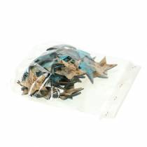 gjenstander Kokosstjerne blå 5cm 50stk spredte stjerner borddekorasjon