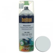 gjenstander Belton fri vannbasert maling grå høyglans spray lys grå 400ml