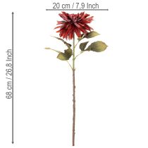 gjenstander Kunstig dahliablomst med lang stilk, 68 cm