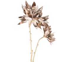gjenstander Kunstig georgineblomst, langstilket med to blomster, 75 cm
