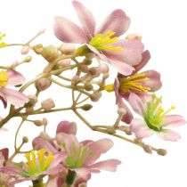gjenstander Dekorativ gren med blomster kunstrosa Daphne gren 110cm 3stk