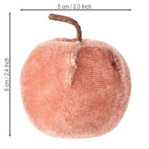 gjenstander Dekorative epler stoff eplefløyel brun gul Ø5cm H6cm 12 stk