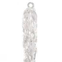 gjenstander Dekorative istapper for oppheng av vinterdekorasjon klar 28,5cm 3 stk