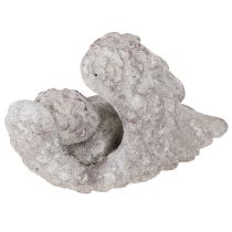 gjenstander Dekorativ engel som sover med vinger engelfigur grav 22,5 cm