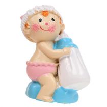 gjenstander Deco figur babyblå, rosa 4,5cm 2stk