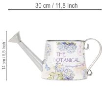 gjenstander Dekorativ vannkanne hortensia metall vintage blomster 30x11x14,5cm