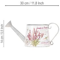 gjenstander Dekorativ vannkanne i metall, lavendel, retro hagedesign, 30 × 11 × 14,5 cm