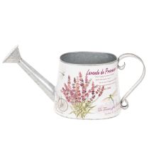 gjenstander Dekorativ vannkanne i metall, lavendel, retro hagedesign, 30 × 11 × 14,5 cm