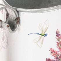 gjenstander Dekorativ vannkanne i metall, lavendel, retro hagedesign, 30 × 11 × 14,5 cm