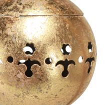 gjenstander Dekorativ klokke gull klokkehengende dekorasjon metall natur Ø14cm