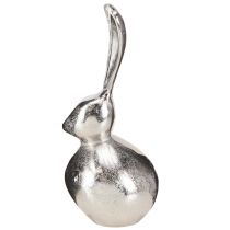 gjenstander Dekorativ Kanin Metall Påske i Sølv Rund Ø12cm H25cm