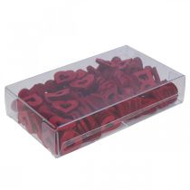 gjenstander Dekorative hjerter scatter dekorasjon trehjerter rød Ø2cm 144p