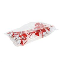 gjenstander Dekorative hjerter med mus på pinne rød 12 stk