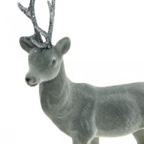 gjenstander Dekorativ hjortefigur, dekorativt reinsdyr, antrasitt, H28 cm