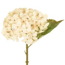 gjenstander Dekorative hortensiaer kunstige kremfargede silkeblomster 34 cm 2 stk