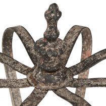 gjenstander Dekorativ krone i antikk utseende metalldekorasjon rust Ø19,5 cm H22 cm