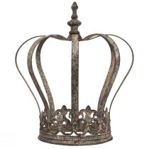 gjenstander Dekorativ krone i antikk utseende metalldekorasjon rust Ø19,5 cm H22 cm