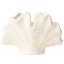 gjenstander Dekorativ skjellvase mini keramisk vasekrem 14×7,5×9,5cm
