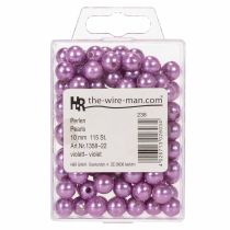 gjenstander Dekorperler Ø10mm lilla 115 stk