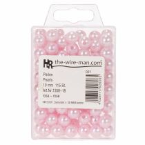 gjenstander Dekorperler Ø10mm rosa 115 stk