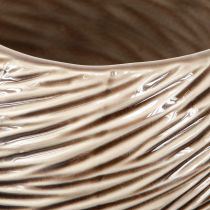 gjenstander Dekorskål Blomsterpotte Keramikk Beige Brun Ø15cm 2stk