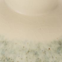 gjenstander Dekorativ keramikkskål, kremgrågrønn, Ø20 cm, H16 cm