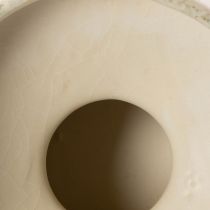 gjenstander Dekorativ keramikkskål, kremgrågrønn, Ø20 cm, H16 cm