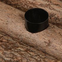 gjenstander Dekorativ slede i trebark, 4 lysestak, 40 × 12,5 cm