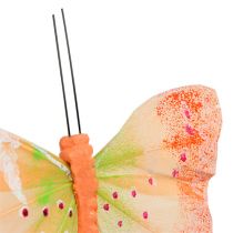 gjenstander Dekorative sommerfugler på en wire, farget 8,5 cm 12stk