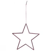 gjenstander Dekorativ juledekorasjon med stjernebær og glitter, Ø18 cm, sett med 8 deler