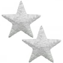 Julepyntstjerne Julepyntstjerne hvit H20cm 4stk