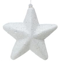 Dekorativ stjernehvit å henge 20cm