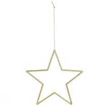 gjenstander Gullglitterstjernedekorasjoner, 18 cm, julepynt, gullstjerner, 8 stk.