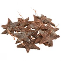 gjenstander Dekorative stjerner furu natur juletrepynt furu stjerner 6cm 12 stk