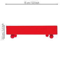 gjenstander Dekorativt brett firkantet rødt metallbrett 15×15 cm 2 stk