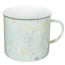 gjenstander Dekorativt krus, blomsterpotte, mandala, emaljert, Ø13 cm H12 cm