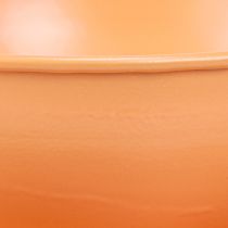 gjenstander Dekorativ kopp Ø16cm H9cm med metallplate, oransje, 2 stk.