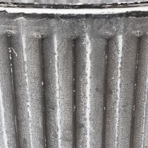 gjenstander Dekorativ potte til planting, metallpotte med håndtak, metalldekorasjon shabby chic Ø21,5 cm
