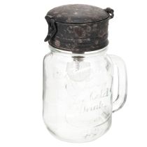 gjenstander Dekorativt drikkeglass med LED-lampe Ø8cm H16cm